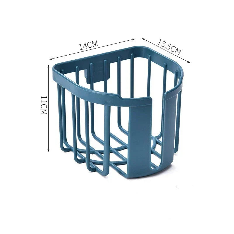 Estante para papel higiénico sin perforaciones, caja de pañuelos para baño y cocina, caja de almacenamiento de papel adhesivo de pared, soporte para papel higiénico, rollo de papel